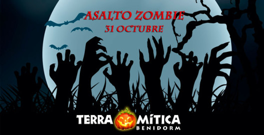 Asalto zombie Halloween 2016 Terra Mítica